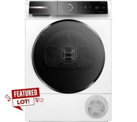 BOSCH SERIES 8 HEAT PUMP TUMBLE DRYER, 9KG, WHITE MODEL: WQB246C9GB  RRP: £999 (POWERS ON)