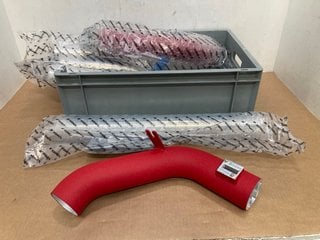 2 X MISHIMOTO 175 WRD SUBARU FORESTER XT AIR INTAKE KITS IN WRINKLE RED TO ALSO INCLUDE 4 X MISHIMOTO MMICP-AL-250 2.5" STRAIGHT UNIVERSAL ALUMINIUM INTERCOOLER PIPING - COMBINED RRP £862.00: LOCATIO