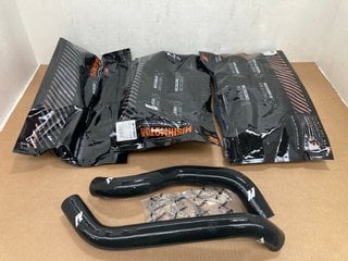 3 X MISHIMOTO MMHOSE-WR6-07BK JEEP WRANGLER 2007-2011 3.8L SILICONE RADIATOR HOSE KIT IN BLACK - COMBINED RRP £630.00: LOCATION - H4