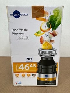 INSINKERATOR MODEL 46 AS FOOD WASTE DISPOSER - RRP £136.00: LOCATION - H9