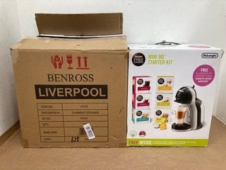 DELONGHI NESCAFE DOLCE GUSTO MINI ME STARTER KIT TO ALSO INCLUDE BENROSS 42320 GARMENT STEAMER: LOCATION - H9