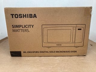 TOSHIBA MML-EM23P DIGITAL SOLO MICROWAVE IN BLACK: LOCATION - H12