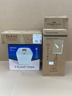 4 X ASSORTED HOUSEHOLD ITEMS TO INCLUDE RUSSELL HOBBS CLASSICS BREADMAKER IN WHITE: LOCATION - H16