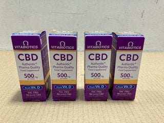 4 X VITABIOTICS CBD AUTHENTIC PHARMA QUALITY FOOD SUPPLEMENTS: LOCATION - J3