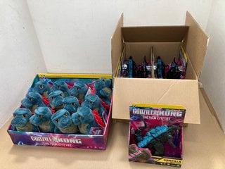 BOX OF 8 X GODZILLA X KONG THE NEW EMPIRE TOYS TO ALSO INCLUDE BOX OF GODZILLA X KONG THE NEW EMPIRE SOFT TOYS: LOCATION - E2