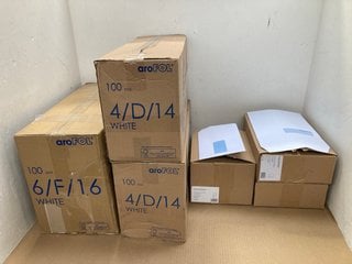 3 X BOXES OF ASSORTED ITEMS TO INCLUDE BOX OF AIR BUBBLE BAGS: LOCATION - E2