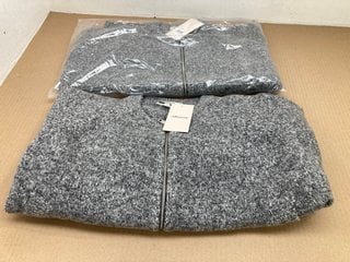 2 X ALBARAY KNIT BOMBER JACKET IN GREY - UK 12 - COMBINED RRP £199.99: LOCATION - E3