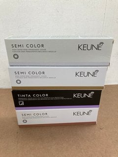 QTY OF KEUNE SEMI HAIR COLOURS: LOCATION - E8