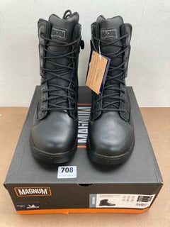 MAGNUM STRIKE FORCE 8.0 SIDE ZIP WATERPROOF WORK BOOTS IN BLACK - UK 5: LOCATION - E8