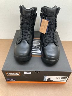 MAGNUM STRIKE FORCE 8.0 SIDE ZIP WATERPROOF WORK BOOTS IN BLACK - UK 9: LOCATION - E9