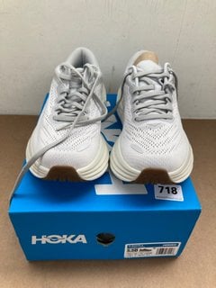 HOKA BONDI 8 TRAINERS IN LIGHT GREY - UK 4 TO ALSO INCLUDE BERGHAUS AIR 400 FOOTPRINT TENT: LOCATION - E9