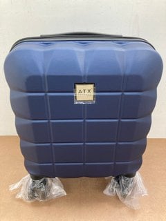 2 X ATX LUGGAGE CABIN SIZE HARD SHELL WHEELED SUITCASES IN MOROCCAN BLUE/FOREST GREEN: LOCATION - E9