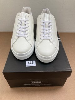 BARBOUR GLENDALE TRAINERS IN WHITE - UK 8: LOCATION - E9