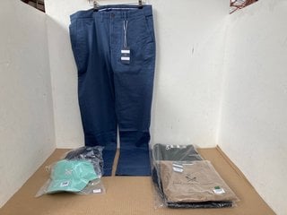 5 X ASSORTED CREW CLOTHING COMPANY ITEMS TO INCLUDE STRAIGHT LEG CHINOS IN TAN - UK 36R: LOCATION - E11