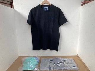 5 X ASSORTED CREW CLOTHING COMPANY ITEMS TO INCLUDE CLASSIC PIQUE POLO TOP IN GREY MARL - UK M: LOCATION - E11