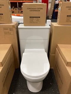 (COLLECTION ONLY) 500 X 260MM TOILET UNIT IN GREY MIST WITH BTW PAN AND SEAT WITH A CONCEALED CISTERN FITTING KIT RRP £780: LOCATION - A3