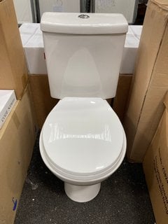 (COLLECTION ONLY) CLOSED COUPLED TOILET COMPLETE WITH ALL CISTERN FITTINGS AND SOFT CLOSED SEAT RRP £299: LOCATION - A3