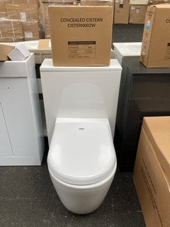 (COLLECTION ONLY) 500 X 200MM TOILET UNIT IN WHITE WITH BTW PAN AND SEAT WITH A CONCEALED CISTERN FITTING KIT RRP £780: LOCATION - A5