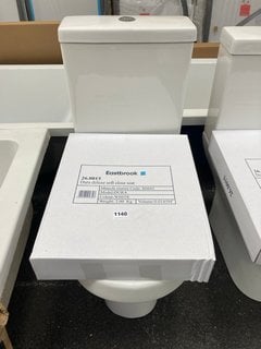 (COLLECTION ONLY) D SHAPED CLOSED COUPLED TOILET COMPLETE WITH ALL CISTERN FITTINGS WITH DUAL FLUSH TOP BUTTON AND SEAT RRP £325: LOCATION - A6