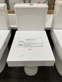 (COLLECTION ONLY) D SHAPED CLOSED COUPLED TOILET COMPLETE WITH ALL CISTERN FITTINGS WITH DUAL FLUSH TOP BUTTON AND SEAT RRP £325: LOCATION - A6