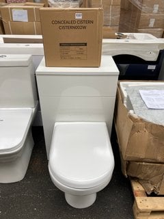 (COLLECTION ONLY) 500 X 330MM TOILET UNIT IN WHITE WITH BTW PAN AND SEAT WITH CONCEALED CISTERN FITTING KIT RRP £780: LOCATION - A6