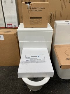 (COLLECTION ONLY) 500 X 330MM TOILET UNIT IN WHITE WITH BTW PAN AND SEAT WITH A CONCEALED CISTERN FITTING KIT RRP £780: LOCATION - A3