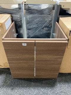 (COLLECTION ONLY) VITRA ECORA 2 DOOR VANITY UNIT IN OAK 600 X 485MM - RRP £700: LOCATION - A4