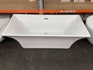 1750 X 750MM MODERN TWIN SKINNED DOUBLE ENDED FREESTANDING BATH WITH INTEGRAL CHROME SPRUNG WASTE AND OVERFLOW RRP £1425: LOCATION - B2