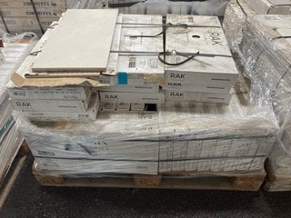 (COLLECTION ONLY) PALLET OF RAK EXTERNAL GROUND WALL/FLOOR TILES IN SURFACE OFF WHITE RELIEF 600 X 300 MM APPROX 31M SQ IN TOTAL RRP £2568: LOCATION - A1