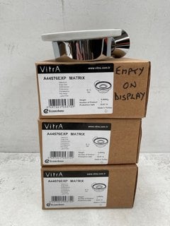 QTY OF VITRA MATRIX CHROME AND CERAMIC WALL MOUNTED SOAP DISHES RRP £165: LOCATION - R2