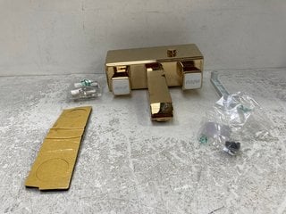 VITRA ELEGANCE WALL MOUNTED BATH MIXER IN GOLD RRP £578: LOCATION - R2