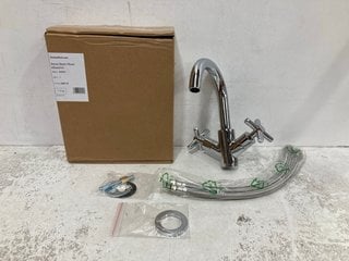 MODERN CROSSHEAD MONO BASIN MIXER TAP IN CHROME RRP £180: LOCATION - R3