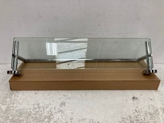 550MM GLASS AND CHROME TOWEL RAIL AND VANITY SHELF RRP £127: LOCATION - R3