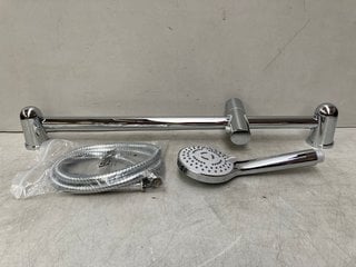 SHOWER SLIDE RAIL KIT IN CHROME WITH MULTI FUNCTION SHOWER HANDSET AND HOSE RRP £70: LOCATION - R4