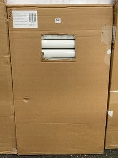 WHITE HORIZONTAL DOUBLE OVAL TUBED RADIATOR 1003 X 600MM RRP £510: LOCATION - B6