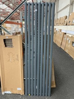 (COLLECTION ONLY) ANTHRACITE VERTICAL SINGLE OVAL TUBED RADIATOR 1780 X 560 RRP £605: LOCATION - B6 ISLAND