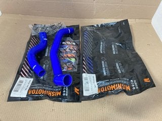 2 X MISHIMOTO R32 NISSAN SKYLINE GTR 2PC HOSE KIT IN BLUE - MODEL MMHOSERHD32BL - COMBED RRP £268: LOCATION - A4