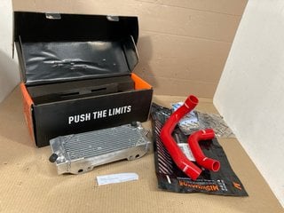 MISHIMOTO JEEP WRANGLER 4L SILICONE RADIATOR HOSE KIT - MODEL MMHOSEWR691RD - RRP £174 TO INCLUDE MISHIMOTO 10-11 KAWASAKI BRACED ALUMINUM RADIATOR (LEFT) - MODEL MMDBKX45OF 10LX - RRP £160: LOCATION