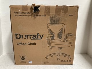 DURRAFY ERGONOMIC OFFICE DESK CHAIR IN BLACK - MODEL D-04 - RRP £151: LOCATION - WA1