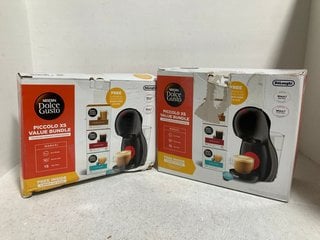 DELONGHI NESCAFE DOLCE GUSTO PICCOLO XS POD CAPSULE COFFEE MACHINE - MODEL EDG210.B TO INCLUDE DELONGHI NESCAFE DOLCE GUSTO PICCOLO XS VALUE BUNDLE - COMBINED RRP £140: LOCATION - WA2