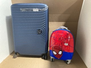 SAMSONITE SPIDERMAN HARDSHELL LIGHTWEIGHT CHILDRENS TRAVEL SUITCASE TO INCLUDE HAUPSTADTKOFFER LIGHTWEIGHT HARDSHELL TRAVEL SUITCASE: LOCATION - WA4