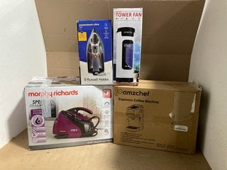 4 X APPLIANCES TO INCLUDE MORPHY RICHARDS SPEED PRO HANDHELD STEAM MOP IN MULBERRY/BLACK - MODEL ‎332102 - RRP £249: LOCATION - WA4