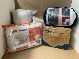 5 X ASSORTED BEDDING TO INCLUDE YAWN AIR SUPERIOR COMFORT INFLATABLE MATTRESS - SIZE DOUBLE - MODEL 01658: LOCATION - WA5