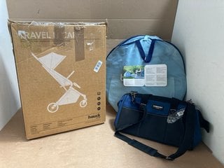 3 X ASSORTED BABY AND TODDLER ITEMS TO INCLUDE BABYMOOV ANTI UV MARINIERE BABY AND TODDLER TENT - MODEL 6019110: LOCATION - WA7