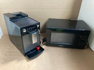 650W 40L MICROWAVE OVEN IN BLACK - MODEL M202CC TO INCLUDE AVANZA MELITTA FULLY AUTOMATIC COFFEE MACHINE - MODEL 67677567 - RRP £524: LOCATION - WA8