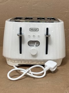 DELONGHI BALLERINA 4 SLOT TOASTER IN WHITE - MODEL CTD4003W: LOCATION - WA9