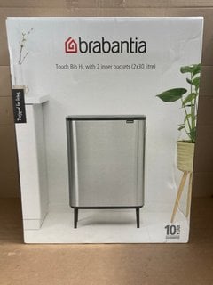 BRABANTIA 2 X 30L TOUCH SENSOR WASTE BIN HI - RRP £260: LOCATION - WA11