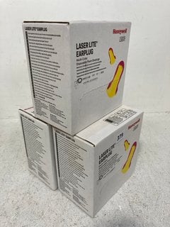 3 X BOXES OF HONEYWELL LASER LITE EARPLUGS IN MULTICOLOR: LOCATION - A13