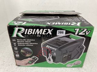 RIBIMEX 12V REMOTE CONTROL ELECTRIC WINCH - RRP: £ 117.00: LOCATION - A13