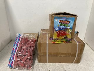 QTY OF ASSORTED SWEETIES TO INCLUDE BOX OF FRUITY SHAPED JELLY DRINKS - BBE: 20/11/2025: LOCATION - A8